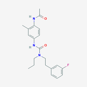 N-[4-[[2-(3-fluorophenyl)ethyl-propylcarbamoyl]amino]-2-methylphenyl]acetamide