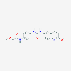 molecular formula C20H20N4O4 B7424629 2-methoxy-N-[4-[(2-methoxyquinolin-6-yl)carbamoylamino]phenyl]acetamide 