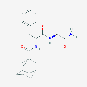 N-[1-[[(2S)-1-amino-1-oxopropan-2-yl]amino]-1-oxo-3-phenylpropan-2-yl]adamantane-1-carboxamide