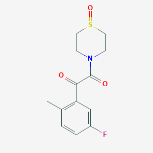 1-(5-Fluoro-2-methylphenyl)-2-(1-oxo-1,4-thiazinan-4-yl)ethane-1,2-dione