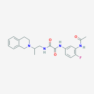 N'-(3-acetamido-4-fluorophenyl)-N-[2-(3,4-dihydro-1H-isoquinolin-2-yl)propyl]oxamide