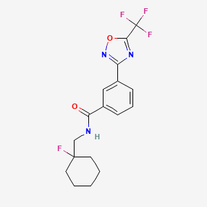 N-[(1-fluorocyclohexyl)methyl]-3-[5-(trifluoromethyl)-1,2,4-oxadiazol-3-yl]benzamide