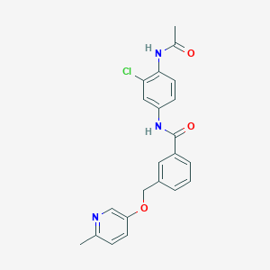 N-(4-acetamido-3-chlorophenyl)-3-[(6-methylpyridin-3-yl)oxymethyl]benzamide