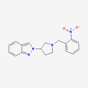 2-[1-[(2-Nitrophenyl)methyl]pyrrolidin-3-yl]indazole