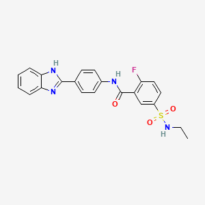 N-[4-(1H-benzimidazol-2-yl)phenyl]-5-(ethylsulfamoyl)-2-fluorobenzamide