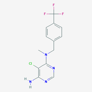 5-chloro-4-N-methyl-4-N-[[4-(trifluoromethyl)phenyl]methyl]pyrimidine-4,6-diamine