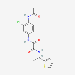 N-(4-acetamido-3-chlorophenyl)-N'-(1-thiophen-2-ylethyl)oxamide