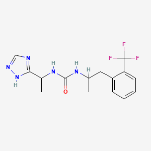 1-[1-(1H-1,2,4-triazol-5-yl)ethyl]-3-[1-[2-(trifluoromethyl)phenyl]propan-2-yl]urea