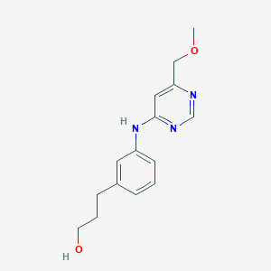 3-[3-[[6-(Methoxymethyl)pyrimidin-4-yl]amino]phenyl]propan-1-ol