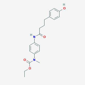 molecular formula C20H24N2O4 B7424852 ethyl N-[4-[4-(4-hydroxyphenyl)butanoylamino]phenyl]-N-methylcarbamate 