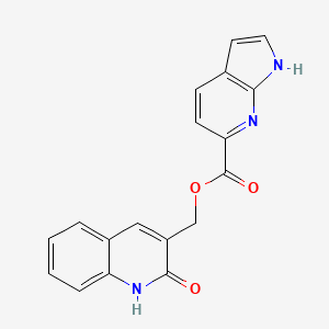 (2-oxo-1H-quinolin-3-yl)methyl 1H-pyrrolo[2,3-b]pyridine-6-carboxylate