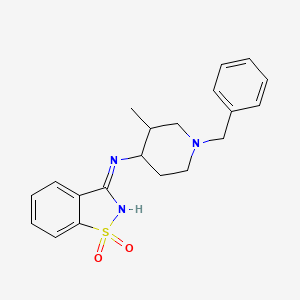 molecular formula C20H23N3O2S B7424865 N-(1-benzyl-3-methylpiperidin-4-yl)-1,1-dioxo-1,2-benzothiazol-3-imine 