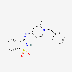 molecular formula C20H23N3O2S B7424873 N-(1-benzyl-2-methylpiperidin-4-yl)-1,1-dioxo-1,2-benzothiazol-3-imine 