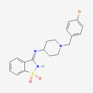 N-[1-[(4-bromophenyl)methyl]piperidin-4-yl]-1,1-dioxo-1,2-benzothiazol-3-imine