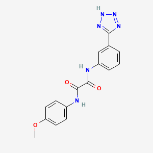 molecular formula C16H14N6O3 B7424915 N-(4-methoxyphenyl)-N'-[3-(2H-tetrazol-5-yl)phenyl]oxamide 