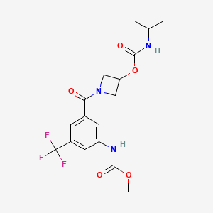 [1-[3-(methoxycarbonylamino)-5-(trifluoromethyl)benzoyl]azetidin-3-yl] N-propan-2-ylcarbamate