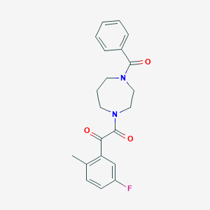 1-(4-Benzoyl-1,4-diazepan-1-yl)-2-(5-fluoro-2-methylphenyl)ethane-1,2-dione