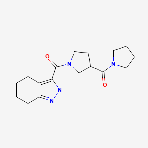 molecular formula C18H26N4O2 B7424955 [1-(2-Methyl-4,5,6,7-tetrahydroindazole-3-carbonyl)pyrrolidin-3-yl]-pyrrolidin-1-ylmethanone 