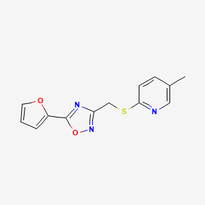 5-(Furan-2-yl)-3-[(5-methylpyridin-2-yl)sulfanylmethyl]-1,2,4-oxadiazole