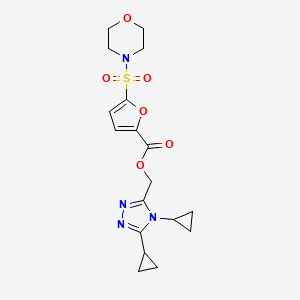 (4,5-Dicyclopropyl-1,2,4-triazol-3-yl)methyl 5-morpholin-4-ylsulfonylfuran-2-carboxylate