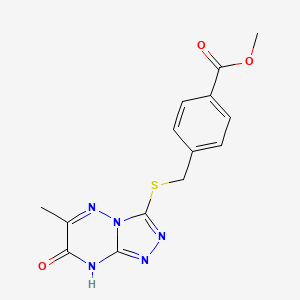 methyl 4-[(6-methyl-7-oxo-8H-[1,2,4]triazolo[4,3-b][1,2,4]triazin-3-yl)sulfanylmethyl]benzoate