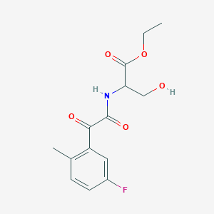 Ethyl 2-[[2-(5-fluoro-2-methylphenyl)-2-oxoacetyl]amino]-3-hydroxypropanoate