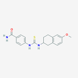 4-[(6-Methoxy-1,2,3,4-tetrahydronaphthalen-2-yl)carbamothioylamino]benzamide