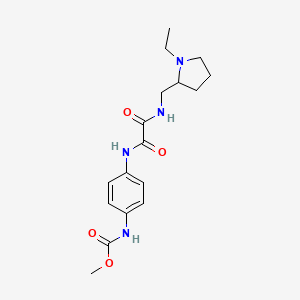 methyl N-[4-[[2-[(1-ethylpyrrolidin-2-yl)methylamino]-2-oxoacetyl]amino]phenyl]carbamate