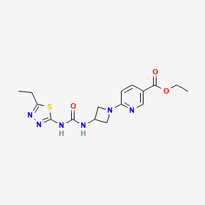 Ethyl 6-[3-[(5-ethyl-1,3,4-thiadiazol-2-yl)carbamoylamino]azetidin-1-yl]pyridine-3-carboxylate