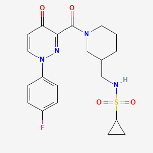 N-[[1-[1-(4-fluorophenyl)-4-oxopyridazine-3-carbonyl]piperidin-3-yl]methyl]cyclopropanesulfonamide