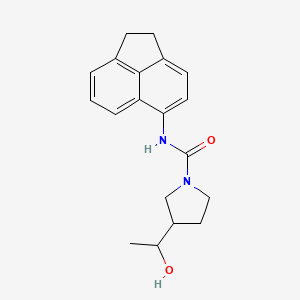 N-(1,2-dihydroacenaphthylen-5-yl)-3-(1-hydroxyethyl)pyrrolidine-1-carboxamide