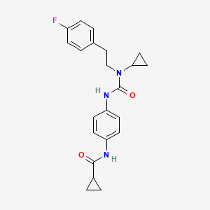 N-[4-[[cyclopropyl-[2-(4-fluorophenyl)ethyl]carbamoyl]amino]phenyl]cyclopropanecarboxamide