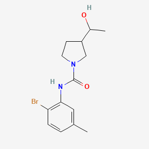 N-(2-bromo-5-methylphenyl)-3-(1-hydroxyethyl)pyrrolidine-1-carboxamide