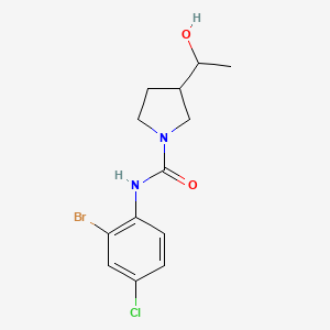 N-(2-bromo-4-chlorophenyl)-3-(1-hydroxyethyl)pyrrolidine-1-carboxamide