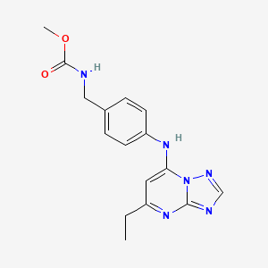 methyl N-[[4-[(5-ethyl-[1,2,4]triazolo[1,5-a]pyrimidin-7-yl)amino]phenyl]methyl]carbamate