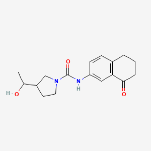 3-(1-hydroxyethyl)-N-(8-oxo-6,7-dihydro-5H-naphthalen-2-yl)pyrrolidine-1-carboxamide