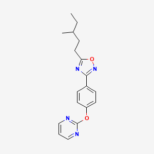 5-(3-Methylpentyl)-3-(4-pyrimidin-2-yloxyphenyl)-1,2,4-oxadiazole