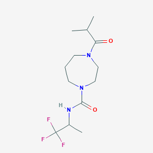 4-(2-methylpropanoyl)-N-(1,1,1-trifluoropropan-2-yl)-1,4-diazepane-1-carboxamide