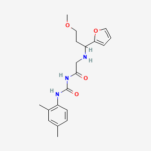 N-[(2,4-dimethylphenyl)carbamoyl]-2-[[1-(furan-2-yl)-3-methoxypropyl]amino]acetamide