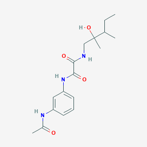 molecular formula C17H25N3O4 B7425271 N'-(3-acetamidophenyl)-N-(2-hydroxy-2,3-dimethylpentyl)oxamide 