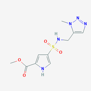 molecular formula C10H13N5O4S B7425278 methyl 4-[(3-methyltriazol-4-yl)methylsulfamoyl]-1H-pyrrole-2-carboxylate 