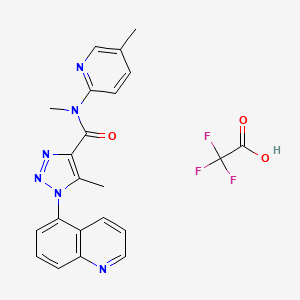 N,5-dimethyl-N-(5-methylpyridin-2-yl)-1-quinolin-5-yltriazole-4-carboxamide;2,2,2-trifluoroacetic acid