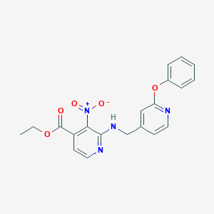 Ethyl 3-nitro-2-[(2-phenoxypyridin-4-yl)methylamino]pyridine-4-carboxylate