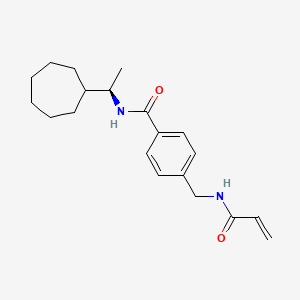 N-[(1R)-1-cycloheptylethyl]-4-[(prop-2-enamido)methyl]benzamide