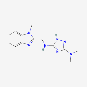 3-N,3-N-dimethyl-5-N-[(1-methylbenzimidazol-2-yl)methyl]-1H-1,2,4-triazole-3,5-diamine