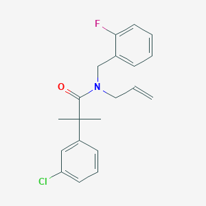 2-(3-chlorophenyl)-N-[(2-fluorophenyl)methyl]-2-methyl-N-prop-2-enylpropanamide