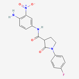 N-(4-amino-3-nitrophenyl)-1-(4-fluorophenyl)-2-oxopyrrolidine-3-carboxamide