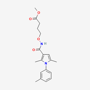 Methyl 4-[[2,5-dimethyl-1-(3-methylphenyl)pyrrole-3-carbonyl]amino]oxybutanoate