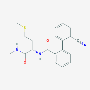 2-(2-cyanophenyl)-N-[(2S)-1-(methylamino)-4-methylsulfanyl-1-oxobutan-2-yl]benzamide