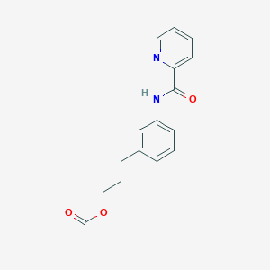 3-[3-(Pyridine-2-carbonylamino)phenyl]propyl acetate